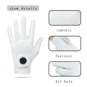 Vente en gros personnalisé Nouveau logo Gants de golf pour femmes Gants de golf en cuir de mouton Gants de golf unisexes pour adultes - Product Image 6