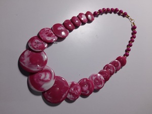 Nuevo diseño de joyería, collar de cuentas de resina hecho en mujeres indias, regalo, collares de fiesta, boda - Product Image 3