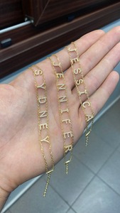 Pulsera de Tenis Hecha a Mano en Plata de Ley 925 con Circonita, Chapada en Oro, Joyería Moderna para Regalo en Ocasiones Especiales - Product Image 4