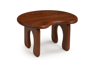Table basse en bois massif moderne faite à la main, courbes organiques, construction durable, nettoyage facile, couleur personnalisée - Options en bois de sheesham, en chêne - Product Image 5
