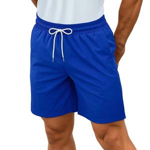 Short de course double couche pour homme Poches à fermeture éclair Motif solide Gym Fitness Vêtements d'entraînement Été Taille moyenne 2XL - Product Image 2