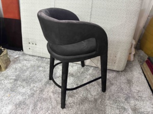 Silla de Bar Moderna Nicola con Respaldo Abierto, Tapizada en Tela, Taburete de Bar Ajustable para Interiores y Exteriores, Hogar, Restaurante, Comedor - Product Image 2