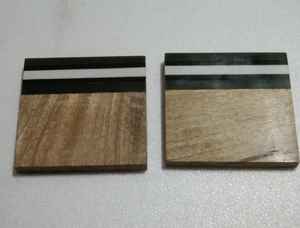 Sous-verres en résine de haute qualité faits à la main pour boissons Sous-verre en bois en résine Fabricant de sous-verres artisanaux d'Inde - Product Image 2