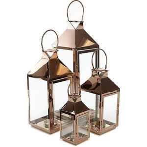 Soporte de vela de hierro rectangular de nuevo diseño, linterna chapada en oro de Metal blanco para decoración del hogar, precio bajo, decoración de la India - Product Image 4