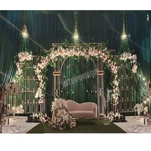 Lavish Design Wedding Stage Candle Wall Decor Ideas Gold Metal Stand Wedding Stage Candle Backdrop Exclusive Metal Candle Stand