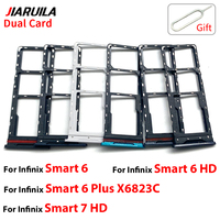 Bandeja de tarjeta Sim dual al por mayor para Infinix Smart 10 9 8 7 HD 6 Plus 5 X657 4 bandeja de tarjeta Sim de teléfono móvil soporte adaptador repuestos