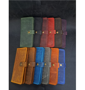 Cartera de cuero PU suave de alta calidad Unisex, cierre de botón con cremallera, diseño de logotipo colorido, Tarjetero con forro de nailon - Product Image 1