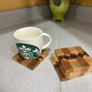 Rustic Handmade <b>Wooden</b> Bark Edge Coaster Set, Natural Tree <b>Slice</b> Stone Drink Pads for Events, Weddings and Country Decor - Product Image 1