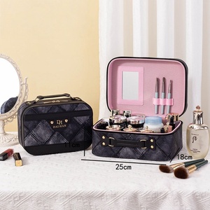 Borsa per il Trucco Grande in PU Personalizzata, Custodia Morbida Imbottita per Cosmetici da Viaggio, Produzione di Fabbrica - Product Image 5
