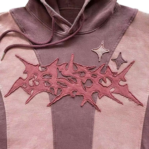 Sudaderas con capucha desgastadas de gran tamaño básicas personalizadas para hombre, estilo callejero bordado a granel, sudaderas con capucha lisas en blanco de invierno - Product Image 6