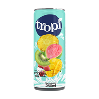 Tropi 250Ml Blik Vers Gemengd Vruchtensap Frisdrank-Vers En Gezond-Private Label Fabrikant Vietnam Custom Logo
