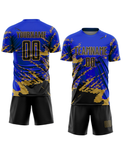 Ensemble maillot et short de football avec impression personnalisée, matière à séchage rapide, conçu pour les équipes de football des écoles, collèges et clubs - Product Image 3