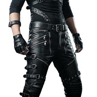 Shorts en cuir noir sur mesure pour homme, style super-héros, cosplay, motard, utilitaire, fait main, steampunk, formel, coupe droite, broderie, séchage rapide