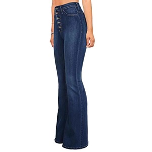 Jeans Anchos de Mezclilla para Mujer, Estilo Boyfriend, Cintura Alta, Personalizados al por Mayor, OEM - Product Image 6