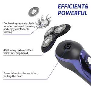 Rasoir électrique rechargeable pour hommes avec écran LED, triple lame, tondeuse nasale, étanche IPX7, pour le visage et le corps - Product Image 6