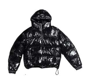 Veste matelassée brillante pour homme de style streetwear de haute qualité 2024, patchwork, 100% laine, personnalisée, style high street - Product Image 1