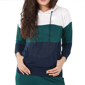 Derniers sweats à capuche à manches longues décontractés pour femmes Tissu tricoté respirant avec col à capuche Design d'hiver teint uni - Product Image 1