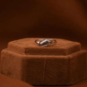 Lujo 1,50 quilates ataúd corte laboratorio cultivado diamante solitario bisel ajuste Anillo Compromiso clásico 18KT chapado en oro sólido IGI - Product Image 2
