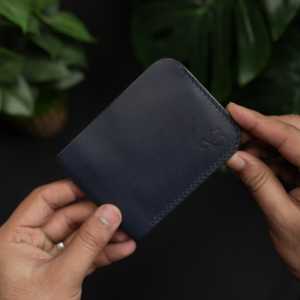 กระเป๋าสตางค์หนังพับสองตอน รุ่น 80 (สีกรมท่าหรูหราและสีแดง) - Product Image 6