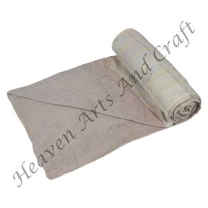 Indian 100% Cotton Floral Printed <b>Bedspread</b> Bedding Kantha Blanket Indian Reversible Hand Stitched Heavy Throw Old Sari Blanket - Product Image 6