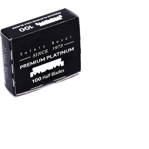 Maquinilla de afeitar de barbero de borde recto para hombre con cuchillas de afeitar de barbero de un solo Borde de acero inoxidable platino 100 para un afeitado de barbería - Product Image 2