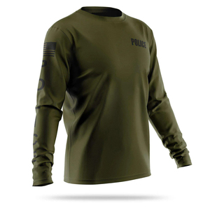 Wholesale Long Sleeve Polyester Spandex Plain <b>Men's</b> T <b>Shirts</b> Custom Logo Printing Unisex Durable <b>Mens</b> Performance <b>Shirt</b> - Product Image 3
