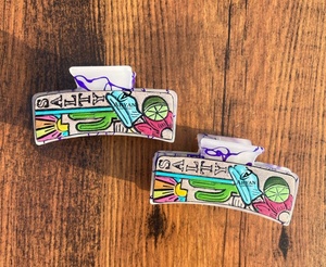 New Arrival Hot Selling Western Stylish Handmade Tooled Engraved Leather <b>Hair</b> <b>Claw</b> Clips Leather <b>Claw</b> <b>Hair</b> Accessories for Women - Product Image 1