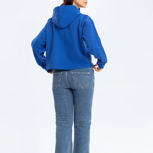 Venta caliente de las mujeres de invierno sudaderas con capucha de manga larga cuello con capucha Color sólido de punto impreso técnicas hechas Pakistán - Product Image 2