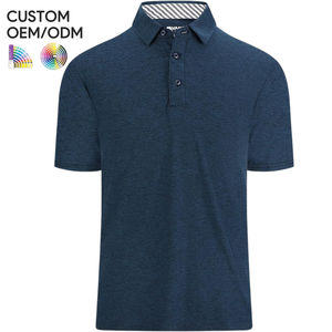 Camisa de Golf Casual para Hombre, Personalizable con Logotipo Frontal, Transpirable, Sólida, con Botones, Tejida, 200g, Manga Corta, Fabricada por OEM/ODM, Poliéster - Product Image 1