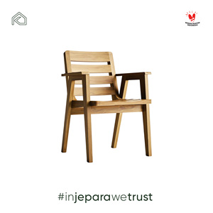 Modern Solid Teak Wood Comfortable Outdoor <b>Armchair</b> Scandinavian Villa <b>Dining</b> Chair Handmade Jepara Indonesia - Product Image 4