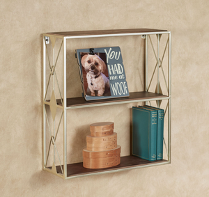 Étagères murales décoratives en fer pour un look de marque privée, idéales pour un aménagement intérieur haut de gamme, offrant un rangement mural élégant. - Product Image 2