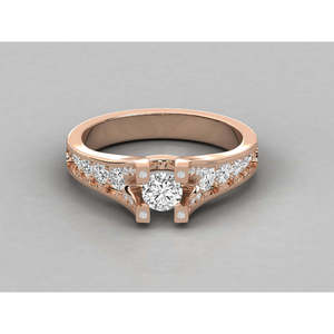 Anillo de Diamante Solitario Cultivado en Laboratorio de Oro de 18K, Brillante, Elegante y Lujoso - Product Image 1