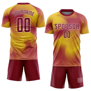 Conjunto de Uniforme de Fútbol Unisex Personalizado al por Mayor, Secado Rápido, 100% Poliéster, Jersey y Pantalones Cortos, Ropa Deportiva de Equipo, Kit OEM ODM - Product Image 1