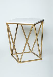 Diamond <b>Table</b> White <b>Marble</b> Standing Bed Side <b>Table</b> Home Decorative Luxury Living Room Bed Room Office Furniture - Product Image 3