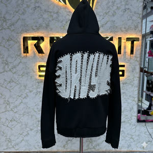 Sweat à capuche imprimé de qualité supérieure par le fabricant, design unique, fermeture éclair, noir, imprimé, fabriqué en usine, prix bas, sweat à capuche pour hommes, sweat à capuche pour hommes - Product Image 2