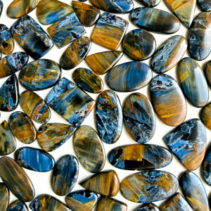 Cabochon Pietersite multicolore de haute qualité pierre précieuse en vrac semi-précieuse naturelle avec éclat doré flashy - Product Image 3