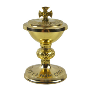 Pequeña Iglesia Capilla Oro Dorado Sacerdote Cruz Cáliz Anfitrión Cáliz Ciboria Ciborium Cristiano Católico Cáliz Suministros PARA LA Iglesia - Product Image 1