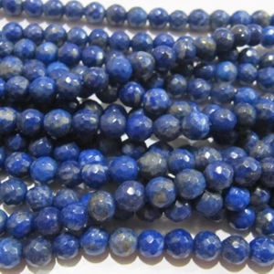 Cuentas de lapislázuli facetadas de alta calidad, hebra de 6mm, Color azul de 15 pulgadas de largo, precios al por mayor para la fabricación de joyas - Product Image 2