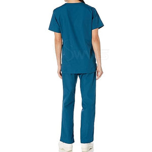 Conjuntos de trajes de enfermería con logotipo personalizado de alta calidad, uniformes de hospital OEM de Color sólido, tela tejida, venta en línea - Product Image 3