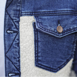 2024 New Fashion Wholesale Plain <b>Men</b> Denim <b>Jackets</b> with <b>Sherpa</b> Fleece Wholesale Top Quality Jeans <b>Jackets</b> for Online Sale - Product Image 6