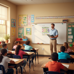 Maglietta Promozionale Personalizzabile per Conto alla Rovescia del 2026 per la Classe di Pensionamento degli Insegnanti - Product Image 3