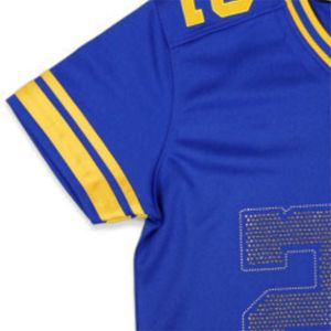 Camiseta de fútbol bordada en oro SGR con diamantes de imitación brillantes, ropa de hermandad de poliéster Premium para miembros de Sigma Gamma Rho - Product Image 6