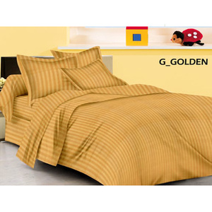 Venta caliente 50/50 Poly Cotton Stripe Hotel Juego de sábanas blancas Fabricante indio Juego de sábanas de cama - Product Image 6