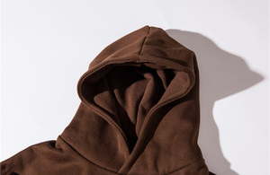 Nouveau Design Hommes Hoodies Coton Poids Lourd Français Terry Surdimensionné Streetwear Fit Drop Shoulder Blank Hommes Sweat À Capuche Sweats - Product Image 3
