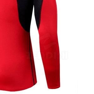 OEM Haute Qualité Rashguard de Fitness pour Homme Manches Longues Motif Uni Respirant Séchage Rapide Tissu Tricoté Polyester/Nylon 200g - Product Image 5
