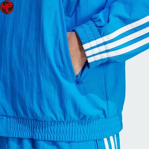 Blue Track <b>Jacket</b> <b>Men</b> Zip Up Windproof <b>Jacket</b> Breathable Lightweight Casual Sports <b>Jacket</b> Custom High-Quality - Product Image 3