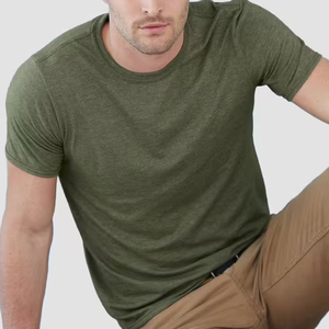T-shirt à manches courtes pour homme personnalisé, uni, respirant, séchage rapide, 150 GSM - Product Image 3