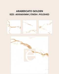 Offre Spéciale 60x60 Porcelanto Carrelage en porcelaine brillante (vitrifié) pour sol et mur Carrelages en porcelaine marbre standard blanc veine dorée - Product Image 3