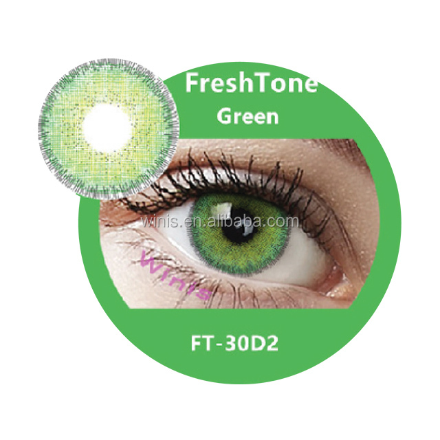 Двухцветные цветные контактные глаза FreshTone, 3 тона