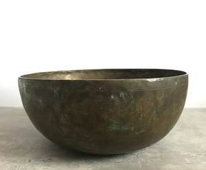 ชามทองเหลืองโบราณสำหรับฝึกสมาธิเล่นโยคะแบบธิเบต - Product Image 5